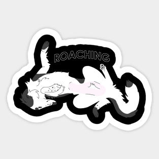 Black/White Silken Windhound Roach Sticker